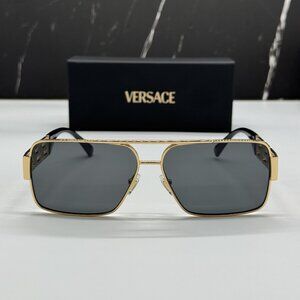 NEW VERSACE VE2290 1002/87 GOLD WOMEN SUNGLASSES MOD 2290 1002/87, VE2290 100287